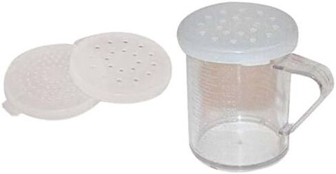 Winco Winware 10-Ounce Polycarbonate Dredge with 3 Snap-on Lids, 1 Count (Pack of 1), Plastic in Kuwait