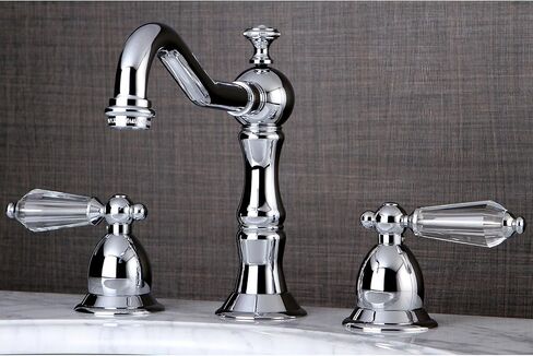 Kingston Brass KS1972WLL Wilshire Widespread Lavatory Faucet Pop-Up, 7-1/2" in Spout Reach, Polished Brass in Kuwait