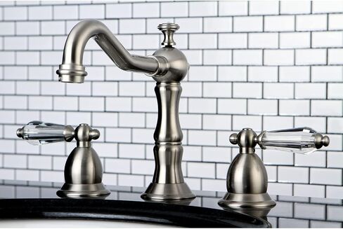 Kingston Brass KS1972WLL Wilshire Widespread Lavatory Faucet Pop-Up, 7-1/2" in Spout Reach, Polished Brass in Kuwait