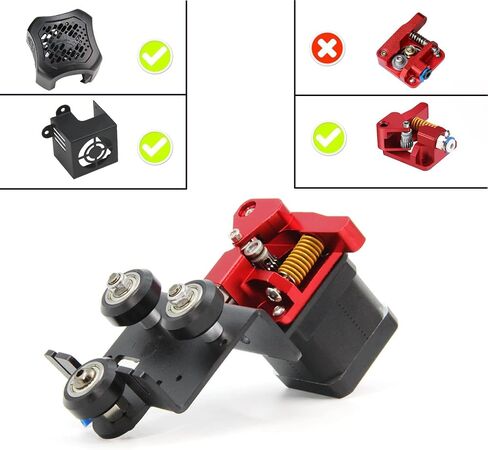 Zeberoxyz ترقية Dual Gear إصدار الدعم المباشر لوحة الدعم المباشر ، خيوط مرنة سهلة للطباعة لل Creality Ender 3 V2 ، Ender 3 Pro ، Ender-3 ، CR-10 ، CR-10S 3D Printer (لوحة دعم التروس المزدوجة) in Kuwait