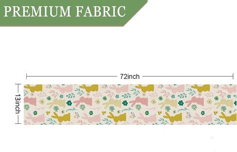 GPGHE Easter Table Runner Bunny Rabbit Floral Spring Spring Holiday Table Home Outdoor Indoor Decor in Kuwait