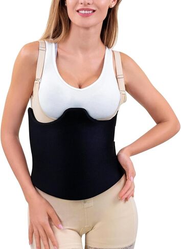 Post Surgery 360 Lipo Foam Wrap Around | Tummy Tuck Binder Post Surgery | Soft & Breathable Material, 360 Wrap around Liposuction | BBL Post Surgery Supplies | Black (Small) in Saudi Arabia