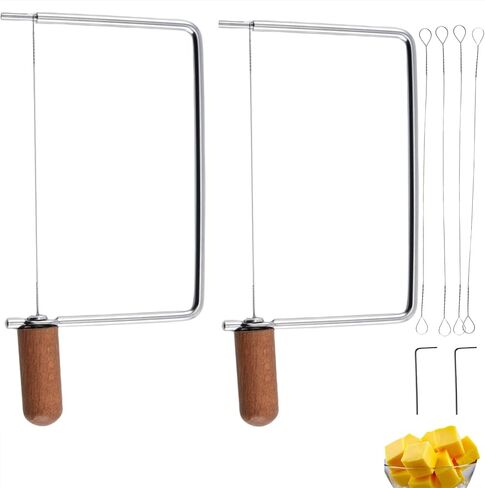 Cheese Slicer Accessories Cheese Cutter Stainless Steel Components - Great for Making Giftable Cheese Cutting Boards with This Cheese Slicer Kit (Wood handle,1) in Kuwait