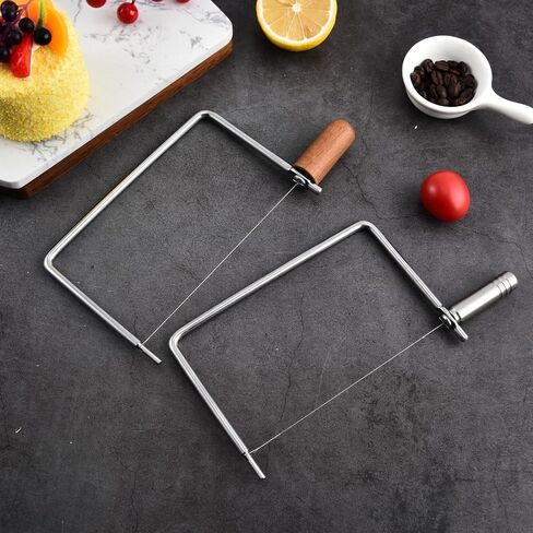 Cheese Slicer Accessories Cheese Cutter Stainless Steel Components - Great for Making Giftable Cheese Cutting Boards with This Cheese Slicer Kit (Wood handle,1) in Kuwait