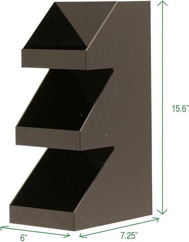 Mind Reader Coffee Tea Utensil and Condiment Station, Countertop Organizer, Coffee Bar, Kitchen, 6"L x 9"W x 16"H, Black in Kuwait