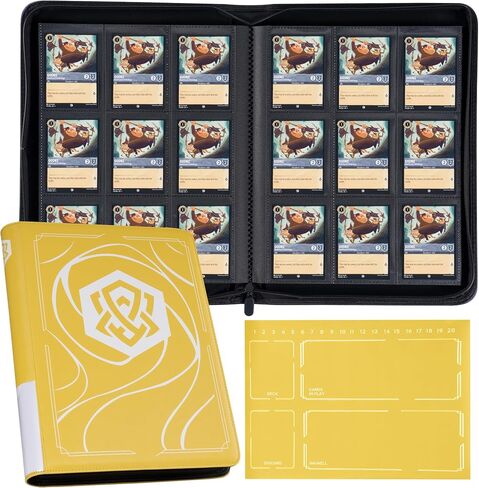 Binder for Lorcana Cards, Premium 9 Pocket Trading Card Album with 500 Pockets & Playmat Compatible with Lorcana Cards, Tokens and Rules sheet - Classic Green in Saudi Arabia