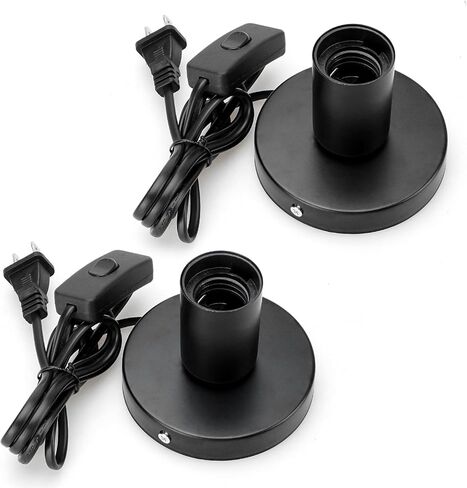 قاعدة مصباح سطح المكتب المعدنية المصقولة ، قاعدة مصباح طاولة صناعية صغيرة فقط ، قاعدة حامل إديسون المصباح البسيطة البسيطة E26/E27 in Kuwait