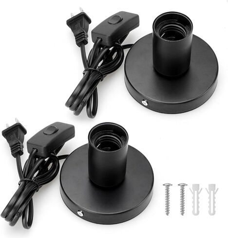 قاعدة مصباح سطح المكتب المعدنية المصقولة ، قاعدة مصباح طاولة صناعية صغيرة فقط ، قاعدة حامل إديسون المصباح البسيطة البسيطة E26/E27 in Kuwait