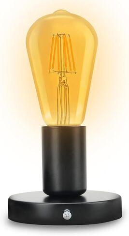 قاعدة مصباح سطح المكتب المعدنية المصقولة ، قاعدة مصباح طاولة صناعية صغيرة فقط ، قاعدة حامل إديسون المصباح البسيطة البسيطة E26/E27 in Kuwait