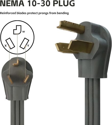 3 سلك مجفف الشق ، 10 أقدام 10/3 SRDT ، 30 أمبير امتداد سلك الطاقة ، NEMA 10-30 ، أسود in Kuwait