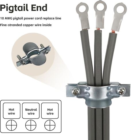 3 سلك مجفف الشق ، 10 أقدام 10/3 SRDT ، 30 أمبير امتداد سلك الطاقة ، NEMA 10-30 ، أسود in Kuwait