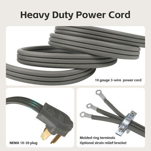 3 سلك مجفف الشق ، 10 أقدام 10/3 SRDT ، 30 أمبير امتداد سلك الطاقة ، NEMA 10-30 ، أسود in Kuwait