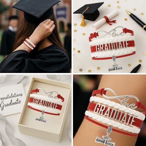 Infinity Collection Graduation Jewelry, Class of 2023 Graduate Bracelet- Perfect Graduation Gift- (10 Colors) in Saudi Arabia