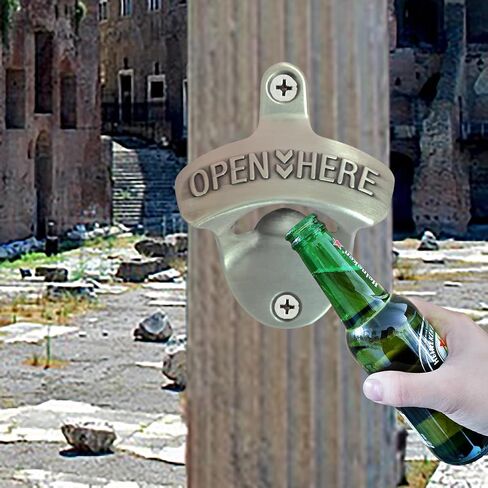Retro Magnetic Bottle Opener Wall Mount, Antique Copper Beer Bottle Top Opener for Wall (1 Pack) in Kuwait
