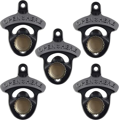 Retro Magnetic Bottle Opener Wall Mount, Antique Copper Beer Bottle Top Opener for Wall (1 Pack) in Kuwait