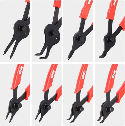 DNA Motoring 2pc 10 in Heavy Multi Anternal internal spring circlip plier for ring remover reporting snap ring plier ، w/case ، tools-00533 in Saudi Arabia