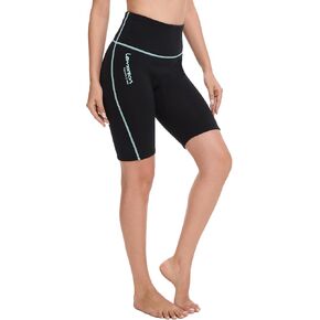 Lemorecn Wetsuit Shorts Women 2mm Super Stretch Neoprene ، سروال ملابس للسيدات للغطس على ركوب الأمواج للسباحة الغطس.