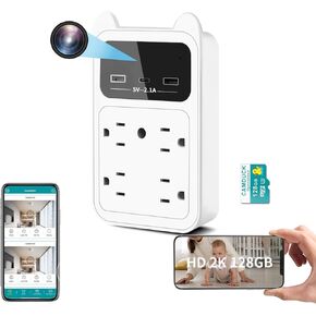 كاميرا أمان-كاميرا كاميرا كاميرا WIFI شاحن-4 ميجا بايت HD كاميرا داخلية ， تضمين بطاقة 128G SD
