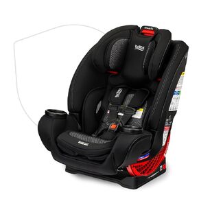 Britax One4Life Slim All-in-One ، 10 سنوات من الاستخدام ، وتصميم SPACESAVER 17.5 بوصة ، يتحول من مقعد السيارة الخلفي إلى مقعد معزز مواجه للأمام ، وتركيب CLACKTIGHT ، و SEA FOAM
