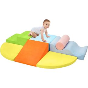 Climbing Toys for Toddlers Indoor, 7-Piece Soft Foam Climbing Blocks Set for Toddlers, Toddler Playtime Corner Climber Indoor Foam Play Gym for Climbing and Crawling