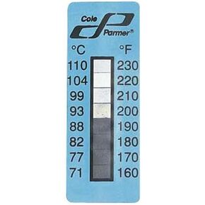 Digi-Sense AO-09035-00 علامة درجة الحرارة العمودية ذات 10 نقاط لا رجعة فيها، 104-160 درجة فهرنهايت/40-71 درجة مئوية؛ 10/باك
