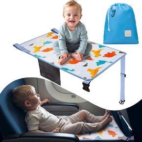 Snoozy Toddler Airplane Seat Extender - Airplane يجب أن يكون من أجل الأطفال ، موسع مقعد الطائرات للأطفال ، مع حقيبة حمل ، سفر صغير ، أساسيات السفر للطائرات ، (Unicorn Pink)