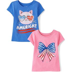 The Children's Place Baby Girls 'and Toddler All Holidays Short Sleeve Graphic Thirts ، Multipacks