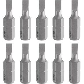 Harfington 10pcs SL6 مفك البراغي البراغي 1/4 "Hex Shank 25mm/1" طول رأس مسطح مغناطيسي البتات S2 S2 STEEL SCREEN