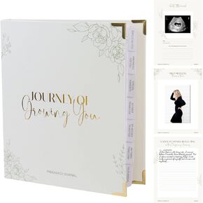 Pregnancy Journal for Women - Gender Neutral Baby Book Keepsake with Organized Tabs, Notes Section, Photo Pocket, & Detailed Prompts, Pregnancy Scrapbook
