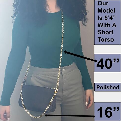 حزام كتف Rolo Purse Chain قطع الماس (9 ملم) مصقول - ذهبي (48 بوصة / 120 سم) in Kuwait