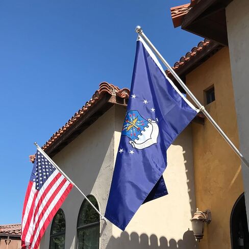 Force Air Force US 3x5 في الهواء الطلق على الوجهين- 3ply 240d 4 صفوف مخيط- الولايات المتحدة الأمريكية 3x5 Airforce Flags- UV Fade Resistant with Canvas Header و 2 نحاس نحاسي in Kuwait