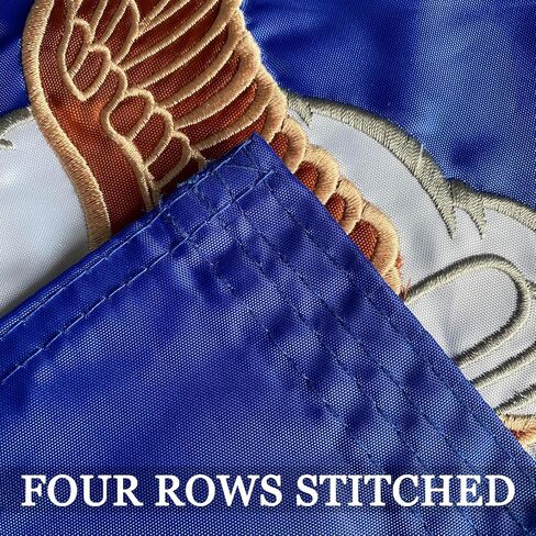 Force Air Force US 3x5 في الهواء الطلق على الوجهين- 3ply 240d 4 صفوف مخيط- الولايات المتحدة الأمريكية 3x5 Airforce Flags- UV Fade Resistant with Canvas Header و 2 نحاس نحاسي in Kuwait