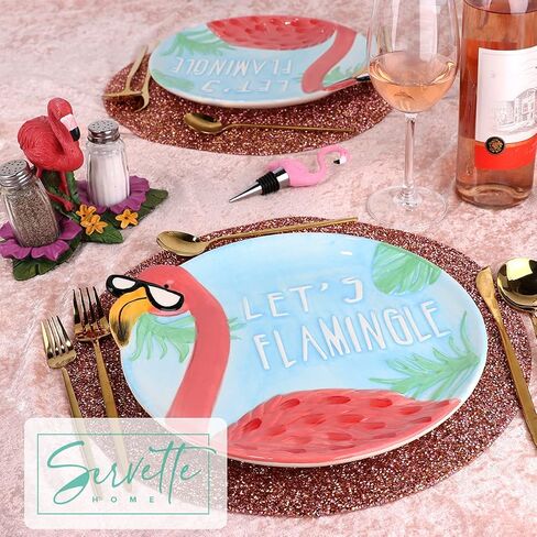 Flamingo Gift Set Salt & Pepper Shakers and Ceramic Flamingo Dish in Kuwait