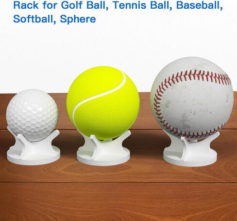 Cosmos 4 Pcs Sport Ball Stand Holder Baseball Display Stand Golf Ball Holder Tennis Ball Desk Rack for Baseball Tennis Ball Golf Ball Small Sphere Stone Egg Stand, Non-Slip Bottom in Kuwait