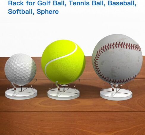 Cosmos 4 Pcs Sport Ball Stand Holder Baseball Display Stand Golf Ball Holder Tennis Ball Desk Rack for Baseball Tennis Ball Golf Ball Small Sphere Stone Egg Stand, Non-Slip Bottom in Kuwait