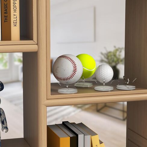 Cosmos 4 Pcs Sport Ball Stand Holder Baseball Display Stand Golf Ball Holder Tennis Ball Desk Rack for Baseball Tennis Ball Golf Ball Small Sphere Stone Egg Stand, Non-Slip Bottom in Kuwait