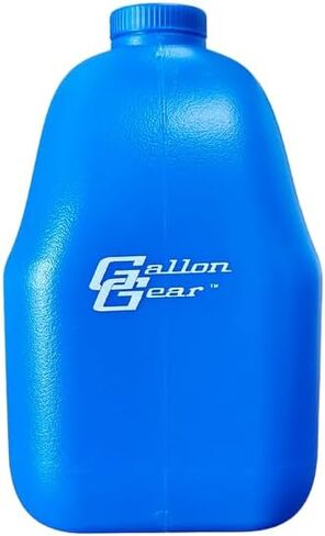 Gallon Gear 1 Gallon Large Water Bottle - BPA Free Plastic, Reusable Water Jug - Hydration Water Bottle for Men and Women - Gym, Sports, Training & Fitness (Red w/American Flag Cover) in Kuwait