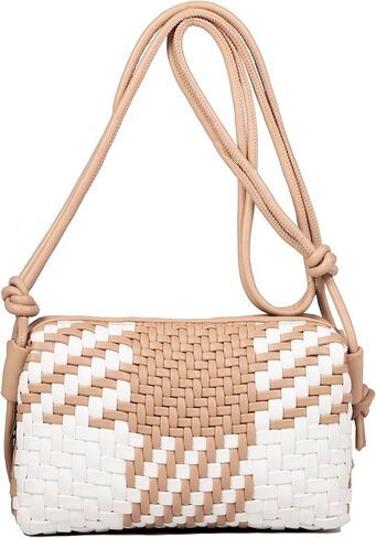 Woven Crossbody bags for women,Small Super cute bag Cell Phone Crossbody Bags Ultra Soft Shoulder Slouchy Handbags in Kuwait