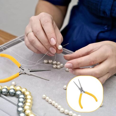 SEUNMUK 8 Pack 6 Inch Long Needle Nose Pliers Set, Precision Long Nose Pliers with Comfort Grip Handles, Extra Long Needle Nose Pliers for Jewelry Making, Bending Wire and Small Object Gripping in Kuwait