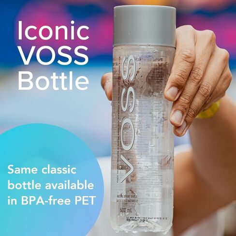 لا تزال Voss Premium المياه المعبأة في زجاجات - نقي ، واضحة ومنعشة - BPA مجاني زجاجات مياه بلاستيكية من البلاستيك مع غطاء رياضية لسهولة الشرب الخالية من الانسكاب - مثالية للصالة الرياضية ، الجري ، المشي لمسافات طويلة - 500 مل ، حزمة من 24 in Saudi Arabia