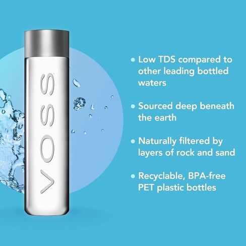 لا تزال Voss Premium المياه المعبأة في زجاجات - نقي ، واضحة ومنعشة - BPA مجاني زجاجات مياه بلاستيكية من البلاستيك مع غطاء رياضية لسهولة الشرب الخالية من الانسكاب - مثالية للصالة الرياضية ، الجري ، المشي لمسافات طويلة - 500 مل ، حزمة من 24 in Saudi Arabia