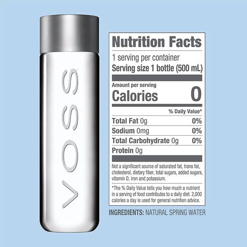 لا تزال Voss Premium المياه المعبأة في زجاجات - نقي ، واضحة ومنعشة - BPA مجاني زجاجات مياه بلاستيكية من البلاستيك مع غطاء رياضية لسهولة الشرب الخالية من الانسكاب - مثالية للصالة الرياضية ، الجري ، المشي لمسافات طويلة - 500 مل ، حزمة من 24 in Saudi Arabia