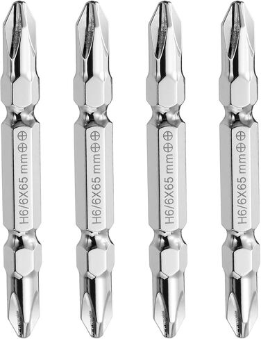 HARFINGTON 4pcs Magnetic Double Ended Screwdriver Bit 4mm PH2 6"/150mm 1/4" Hex Shank CR-V Steel Two Sided Phillips Cross Screw Driver Bit for Power Screwdriver Impact Drill Tool in Saudi Arabia