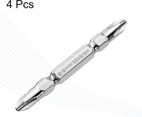 HARFINGTON 4pcs Magnetic Double Ended Screwdriver Bit 4mm PH2 6"/150mm 1/4" Hex Shank CR-V Steel Two Sided Phillips Cross Screw Driver Bit for Power Screwdriver Impact Drill Tool in Saudi Arabia
