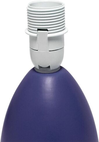 تصاميم بسيطة LT1197-Blu 9.45 "أنيقة وأنيقة مستطيل مصغرة مصباح السيراميك البيضاوي مع الظل المطابق ، لغرفة المعيشة ، غرفة النوم ، المكتب ، الأزرق in Kuwait