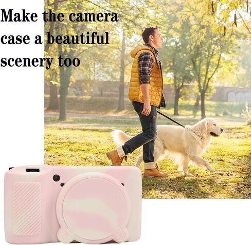 Protective Case for Ricoh GRIII GRIIIx Camera, Soft Silicone Ricoh GRIII GRIIIx Camera Case Cover with Detachable Lens Cover Lightweight Skin Friendly，Misty Pink in Saudi Arabia