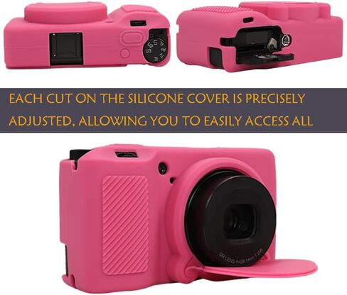 Protective Case for Ricoh GRIII GRIIIx Camera, Soft Silicone Ricoh GRIII GRIIIx Camera Case Cover with Detachable Lens Cover Lightweight Skin Friendly，Misty Pink in Saudi Arabia