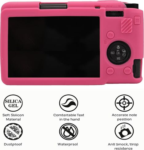 Protective Case for Ricoh GRIII GRIIIx Camera, Soft Silicone Ricoh GRIII GRIIIx Camera Case Cover with Detachable Lens Cover Lightweight Skin Friendly，Misty Pink in Saudi Arabia