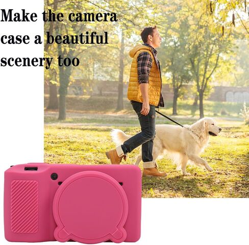 Protective Case for Ricoh GRIII GRIIIx Camera, Soft Silicone Ricoh GRIII GRIIIx Camera Case Cover with Detachable Lens Cover Lightweight Skin Friendly，Misty Pink in Saudi Arabia