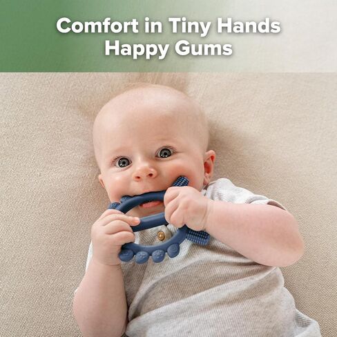 Haakaaa silicone crab baby teether ، ألعاب الأطفال ، رأس فرشاة أسنان 360 درجة للتدريب على الفشاة الذاتية للرضع ، سيليكون من الدرجة الغذائية ، الخزامى in Kuwait